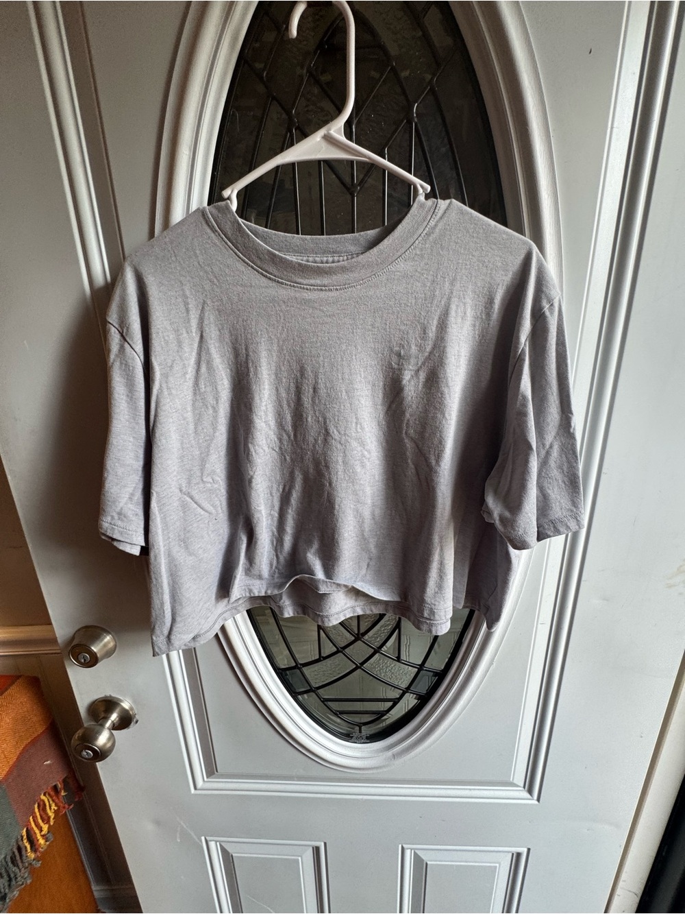 Under Armour UA Boxy Crop Simple Gray T-Shirt Womenโs Medium